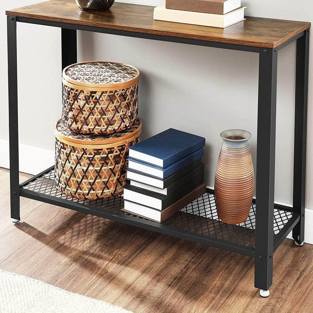 Console Table Rustic Brown And Black