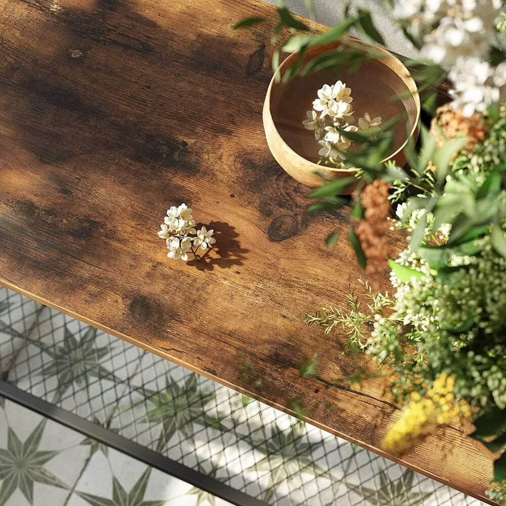 Console Table Rustic Brown And Black