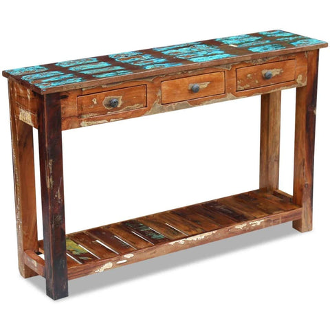 Console Table Solid Reclaimed Wood