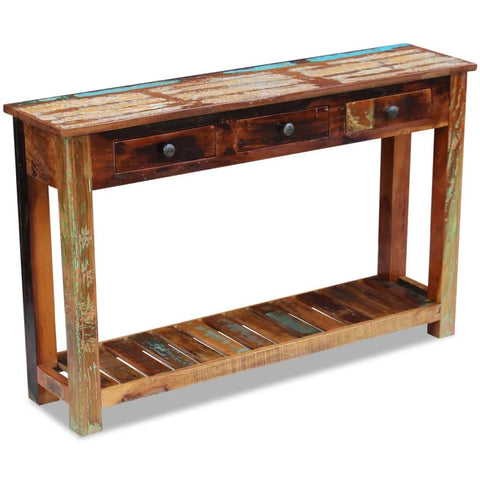 Console Table Solid Reclaimed Wood