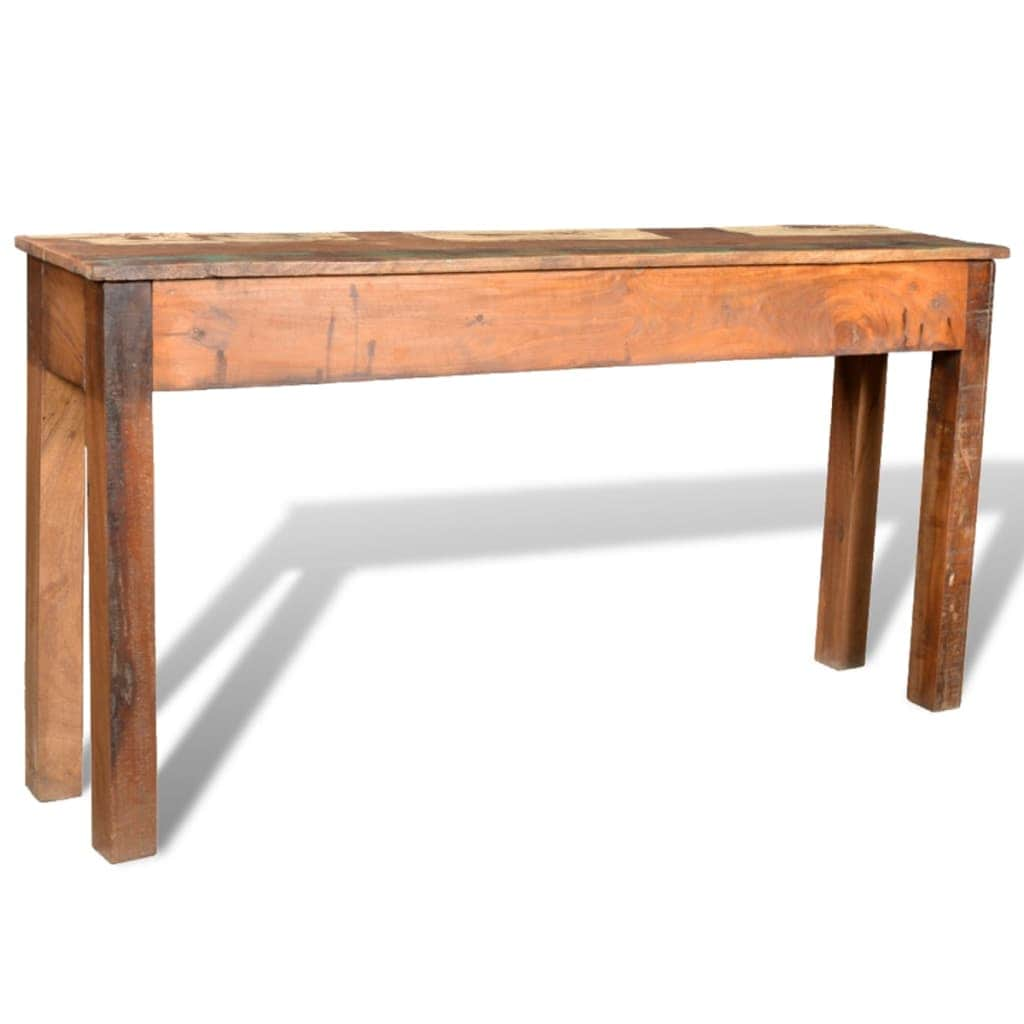 Console Table with 3 Drawers Reclaimed Wood