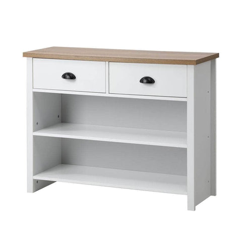 Console Table Wood with 2 Drawers