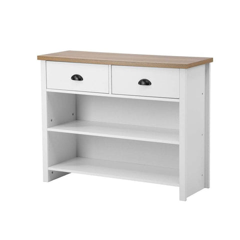 Console Table Wood with 2 Drawers