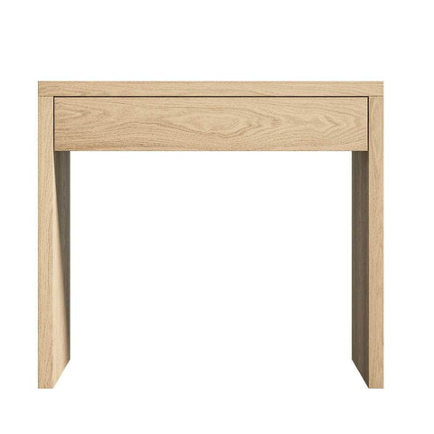 Console Table Wood with Drawer Natural