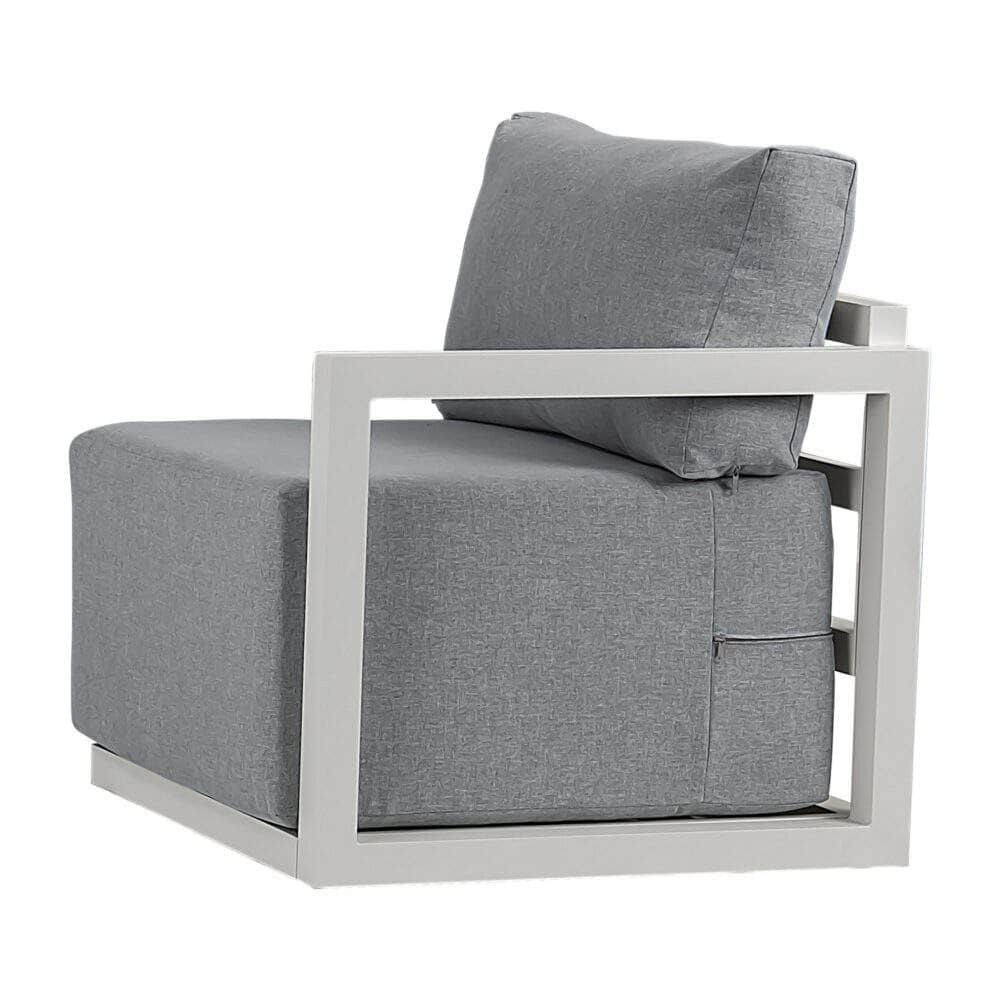 Contemporary All-Weather Lounge Set White