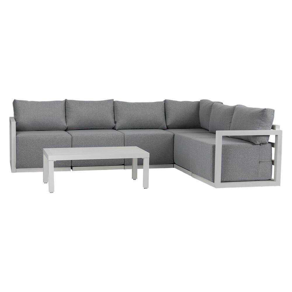 Contemporary All-Weather Lounge Set White