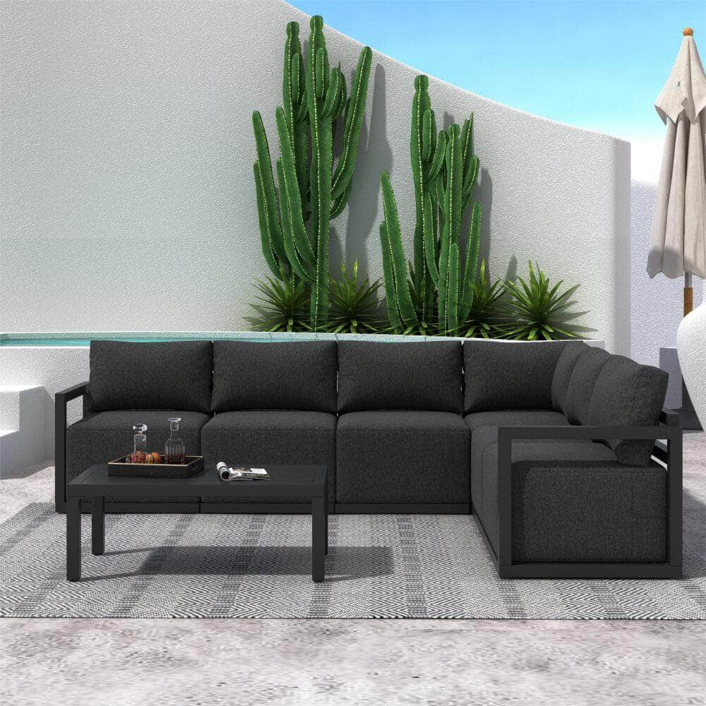 Contemporary All-Weather Lounge Set White