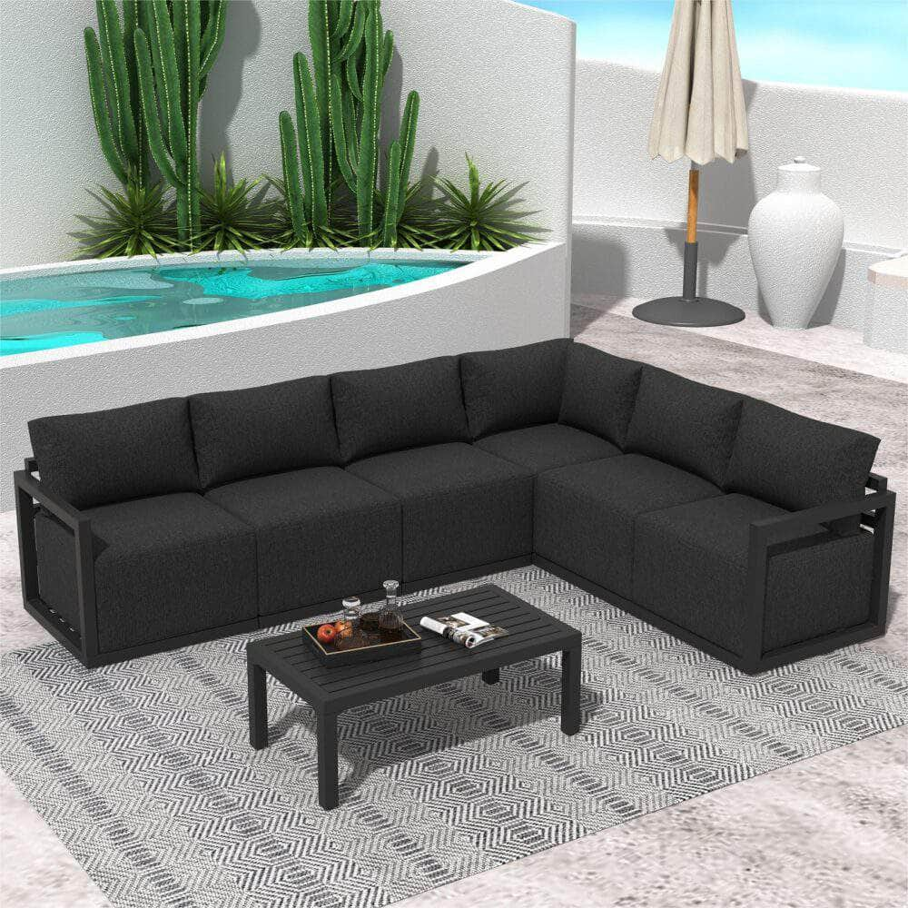 Contemporary All-Weather Lounge Set White