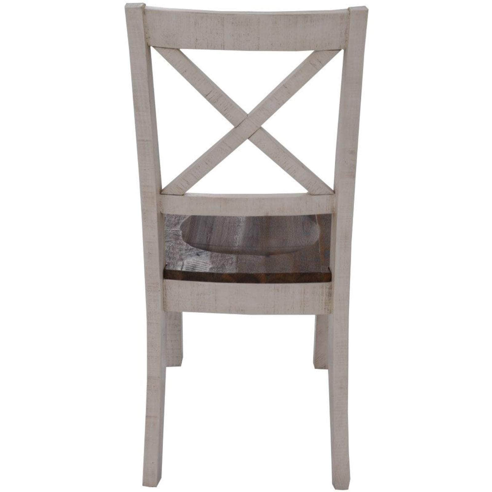 Contemporary X-Back Dining Chairs: Set of 2 in Solid Acacia Timber Wood