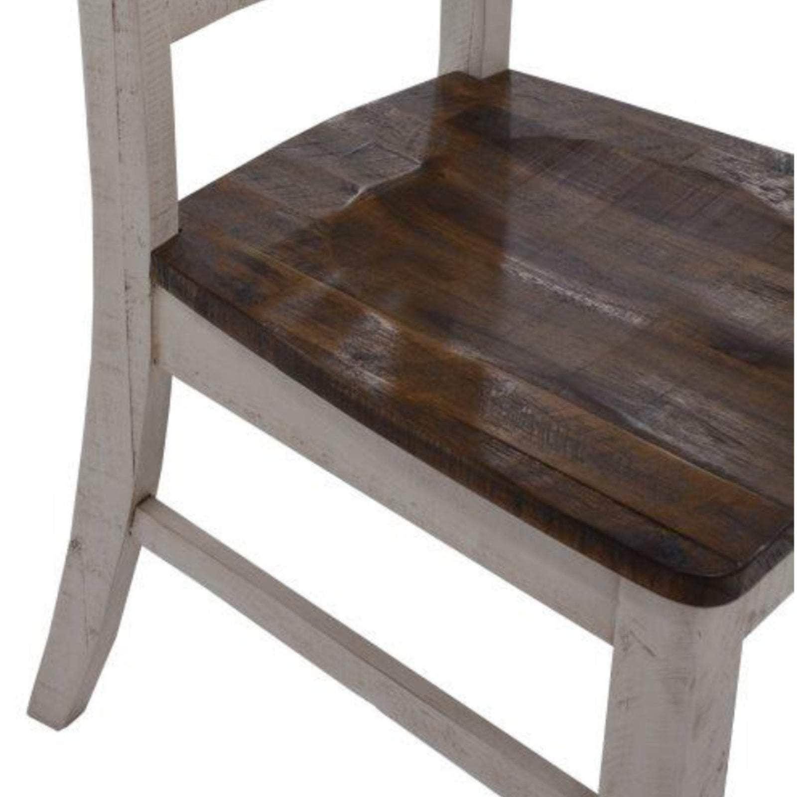 Contemporary X-Back Dining Chairs: Set of 2 in Solid Acacia Timber Wood