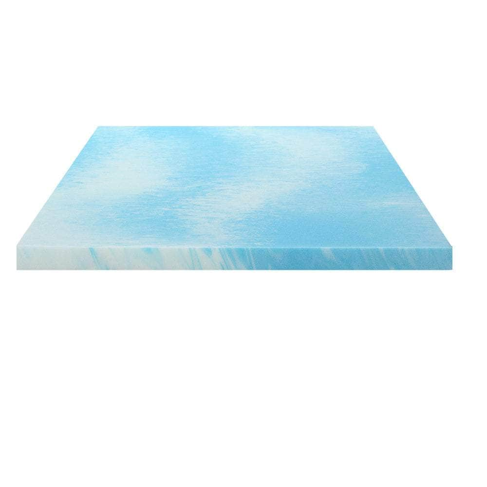 Cool Gel Memory Foam Topper Mattress Toppers W/ Bamboo Cover 5Cm Double