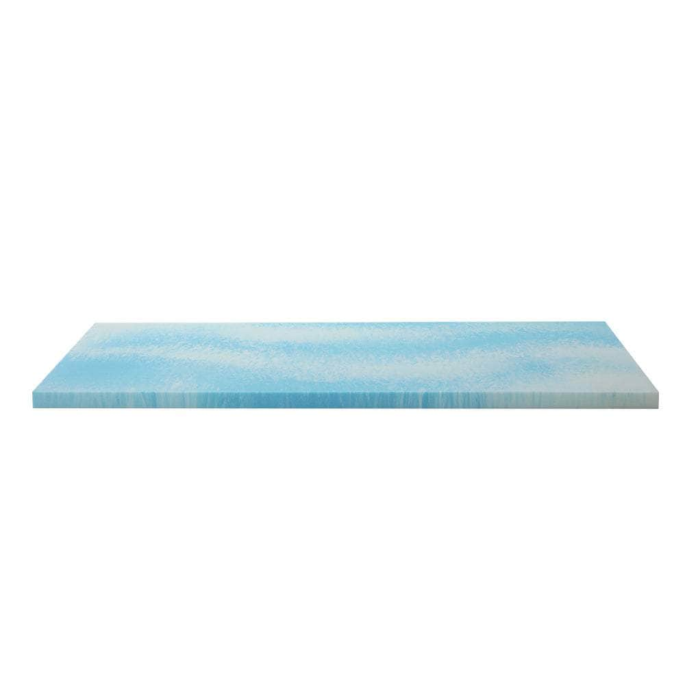 Cool Gel Memory Foam Topper Mattress Toppers W/ Bamboo Cover 5Cm King