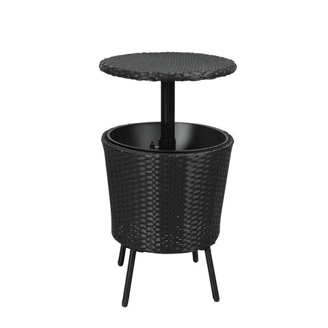 Cooler Ice Bucket Table Bar Outdoor Rattan Furniture Patio Pool Storage