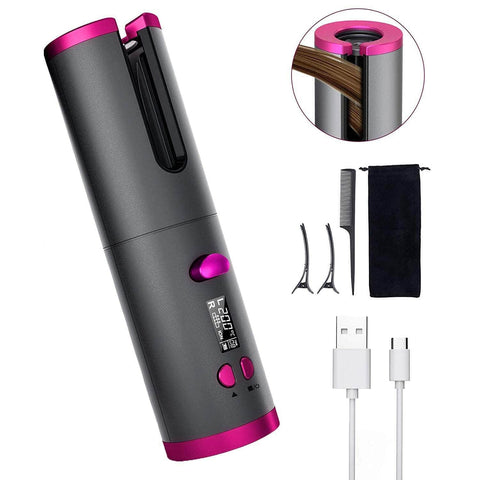 Cordless Ceramic Automatic Hair Curler For Portable Hair Styling