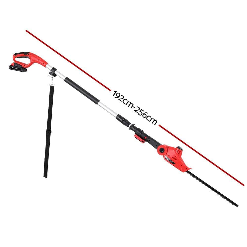 Cordless Pole Hedge Trimmer Garden Pruner Electric Cutter