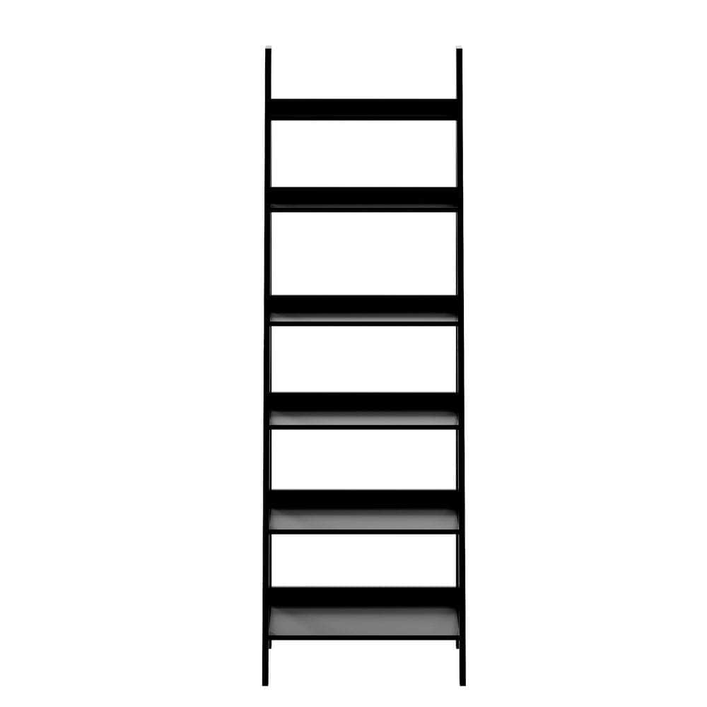 Corner Ladder Shelf 6-Tier Display Rack Black