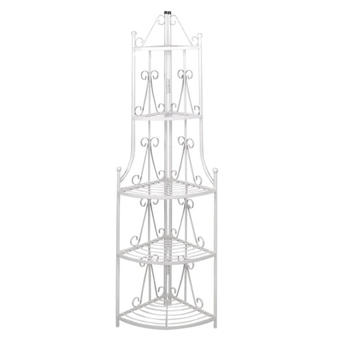 Corner Plant Rack White