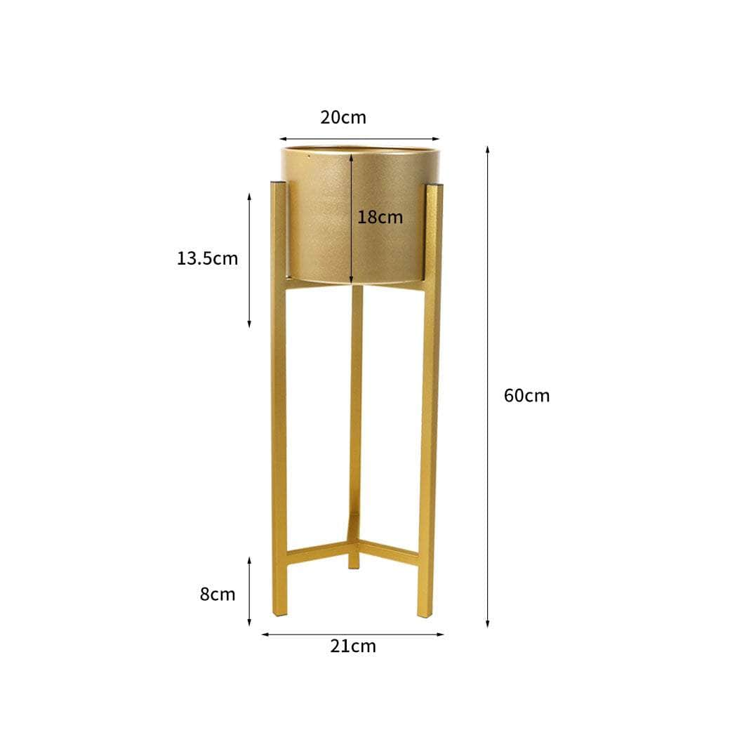 Corner Shelving Indoor Outdoor Plant Stand Small Gold