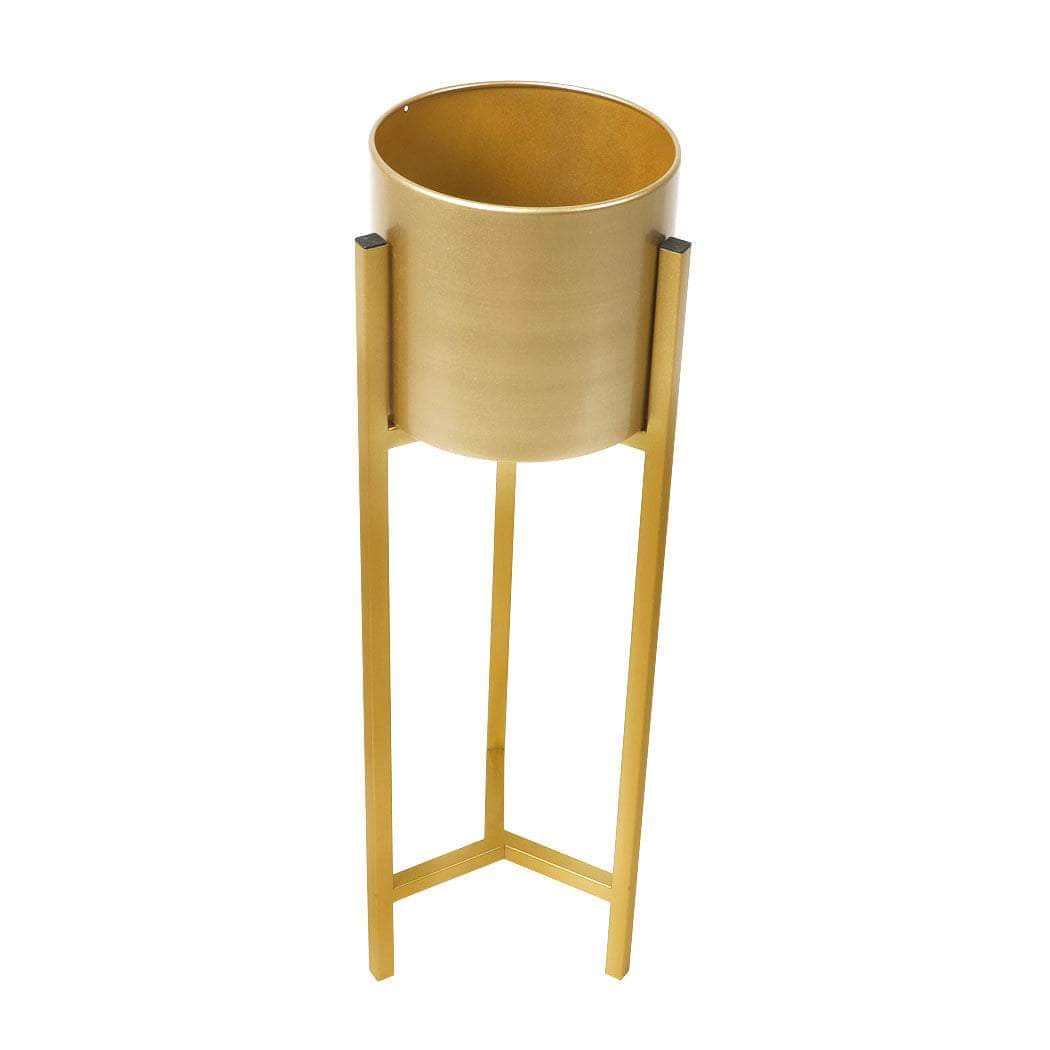 Corner Shelving Indoor Outdoor Plant Stand Small Gold