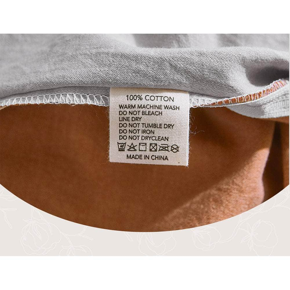 Cotton Bed Sheets Set Orange Brown Cover Double