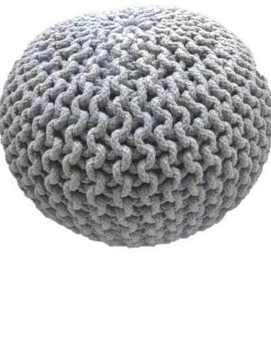 Cozy Hand-Knitted Ottoman Pouffe Footstool: Stylish Comfort