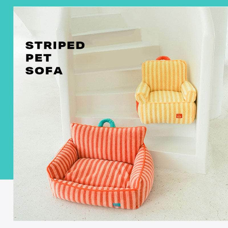 Cozy Haven: Washable Plush Pet Sofa with Removable Cove