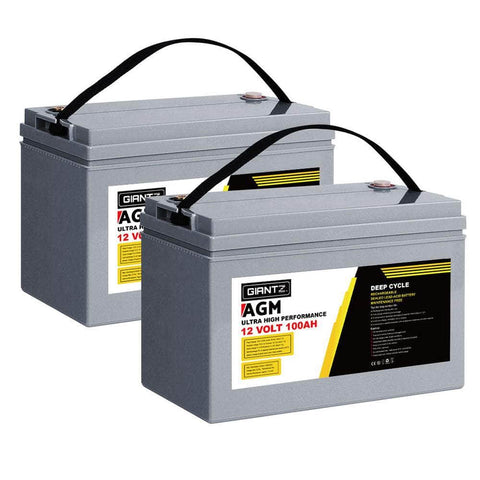 Deep Cycle Battery 120Ah/100Ah Sealed Power Portable Solar X2