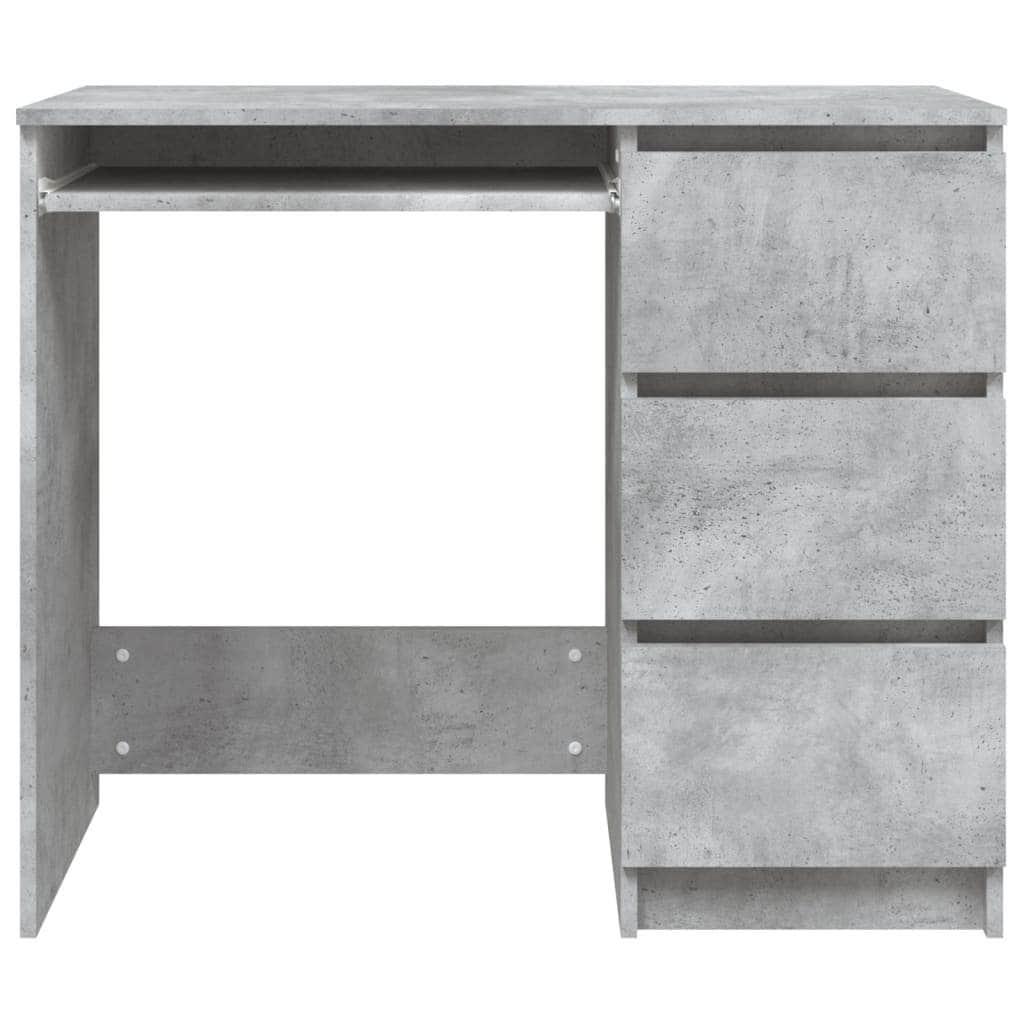 Desk Concrete Grey Engineered Wood