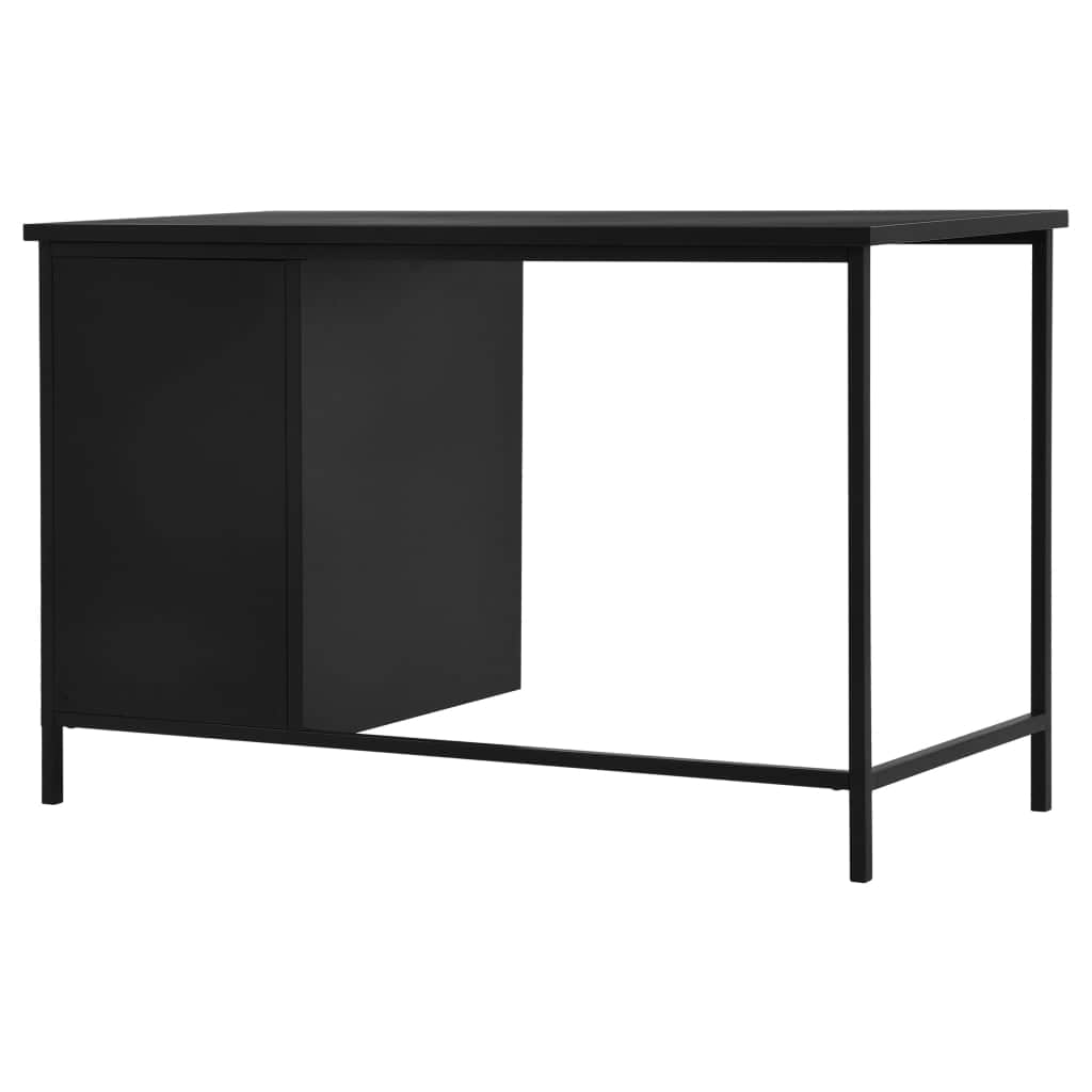 Desk with Drawers Industrial Black Steel