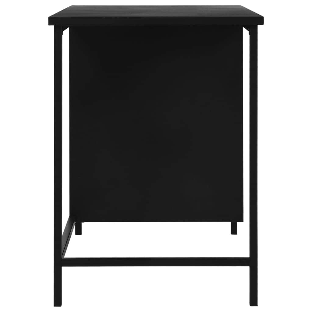 Desk with Drawers Industrial Black Steel