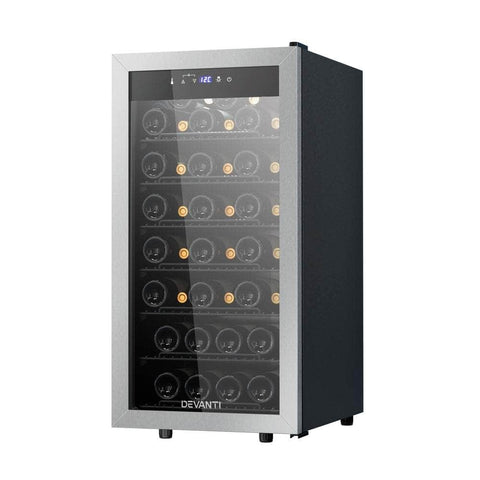 Devanti Wine Fridge Cooler 42 Bottles Premium Storage for Wine