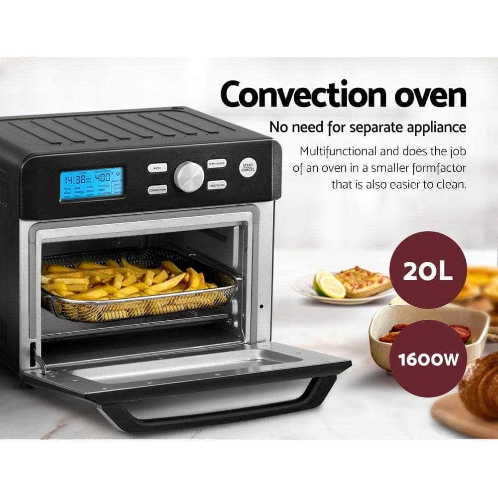 Devnati 20L Air Fryer Convection Oven LCD Fryers Kitchen Cooker Accessories