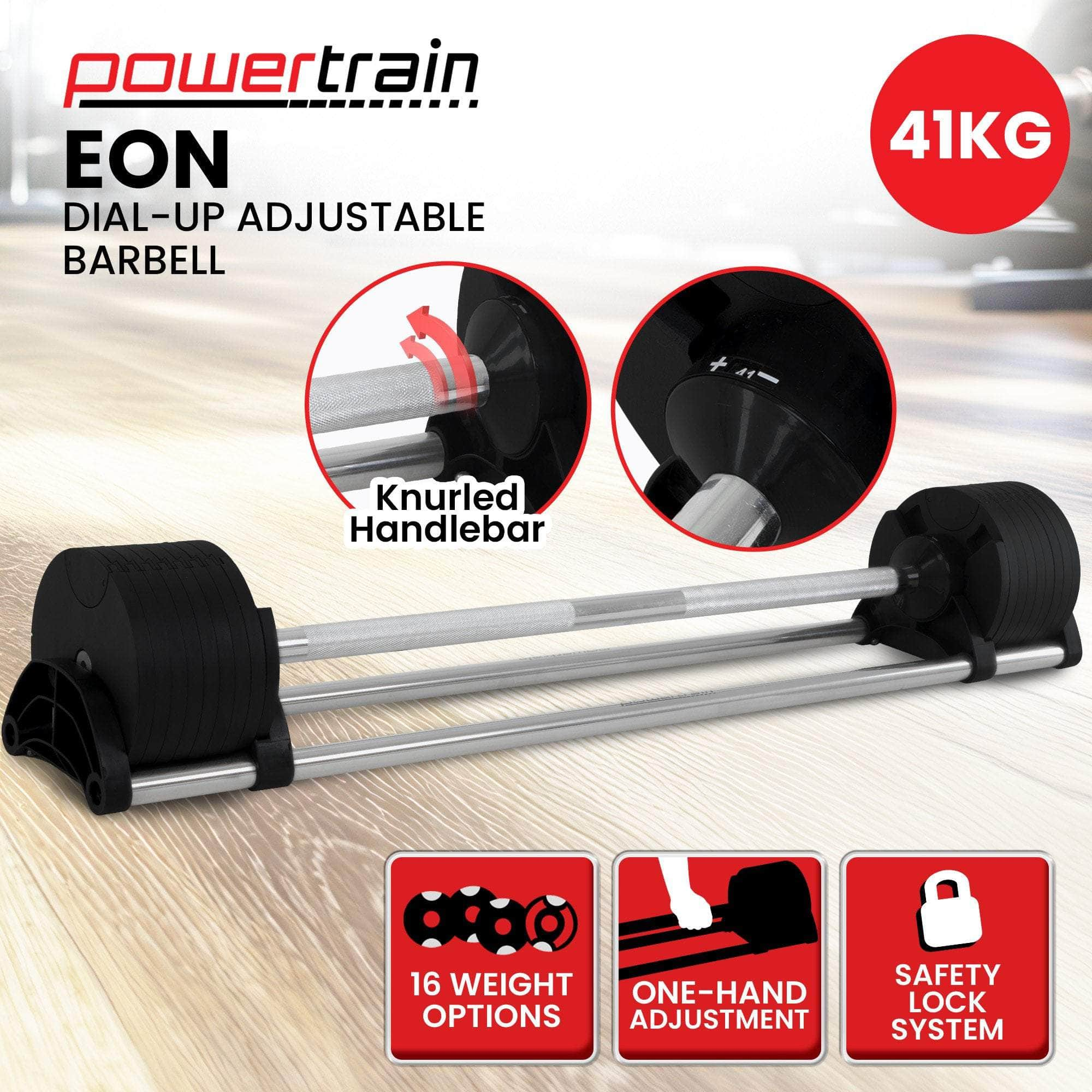 Dial-Up Adjustable Barbell with 41KG Weight Capacity