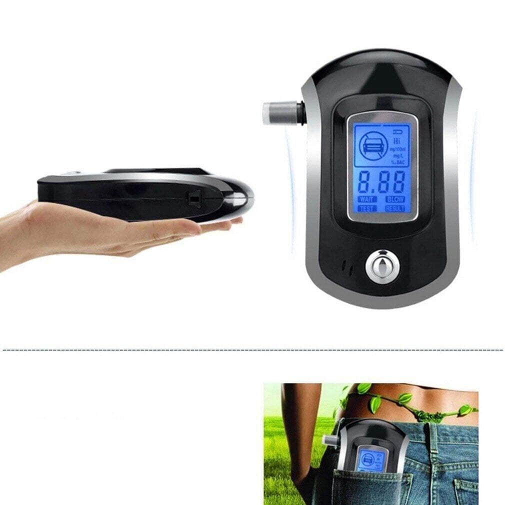 Digital Breath Alcohol Breathalyser Alcohol Breath Tester LCD with 5 Mouthpieces