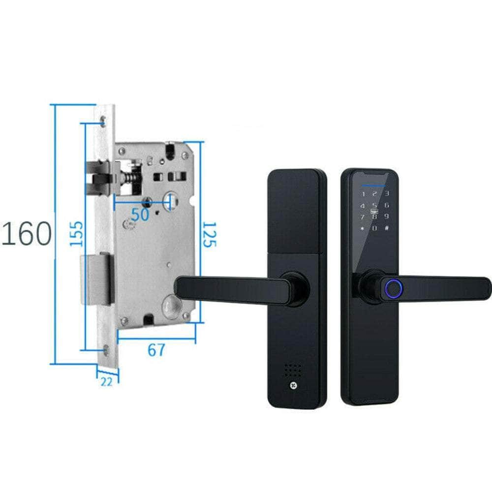 Digital Smart Door Lock Fingerprint, App, Key Card