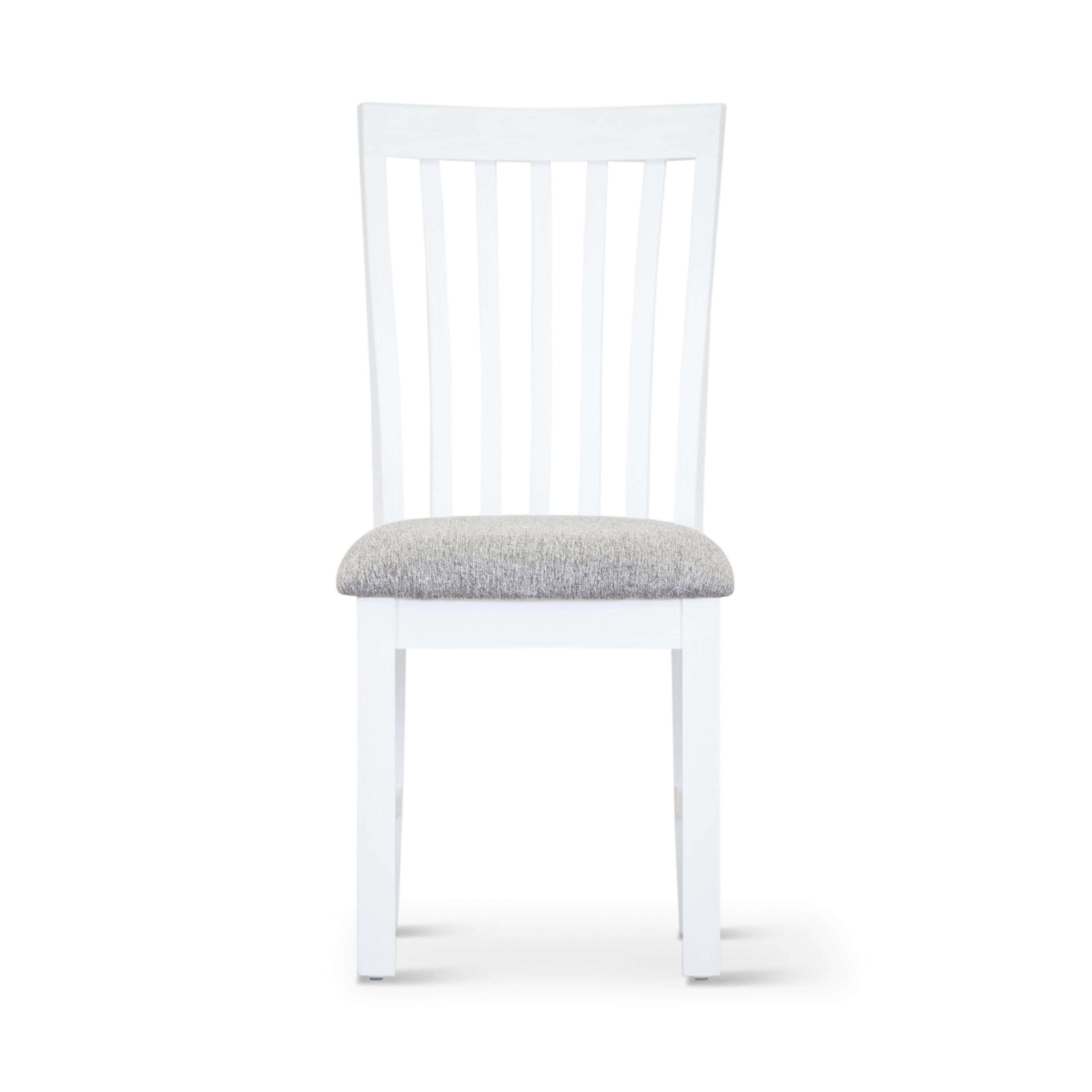 Dining Chair Set Of 2 Solid Acacia Timber Wood Coastal Furniture - White