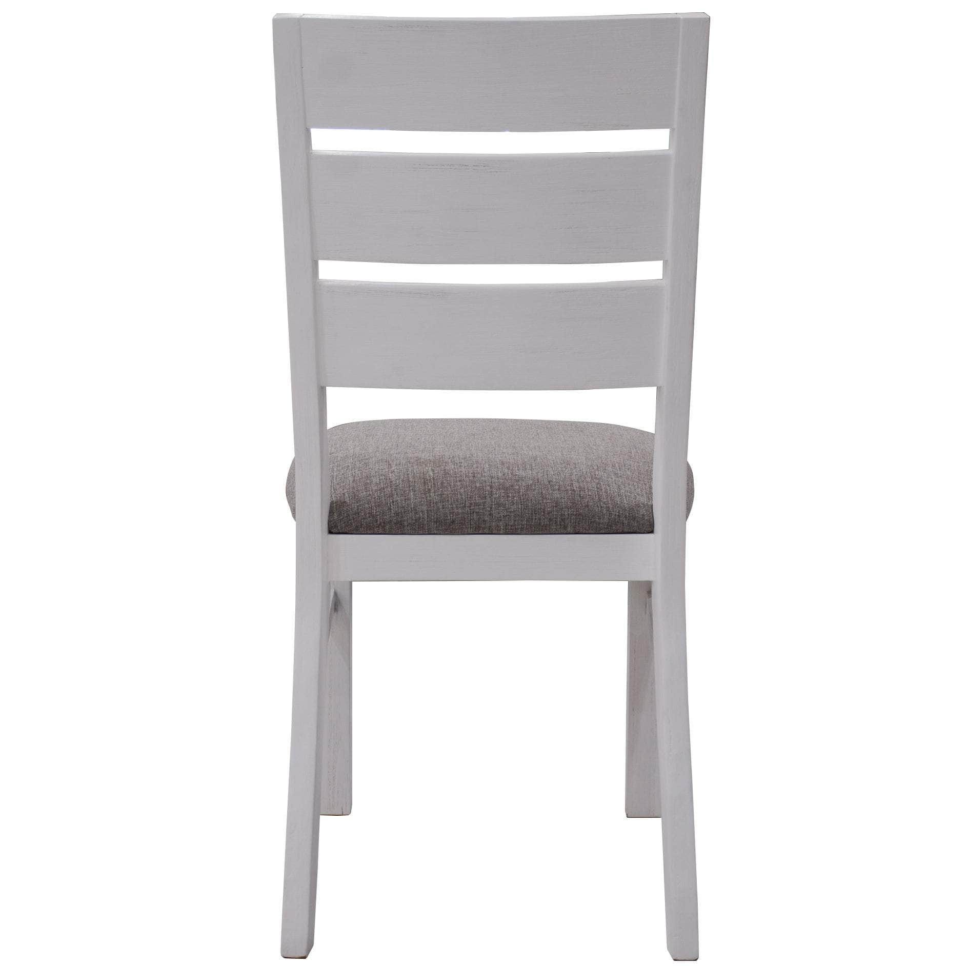 Dining Chair Set Of 2 Solid Acacia Wood Dining Furniture - White Brush