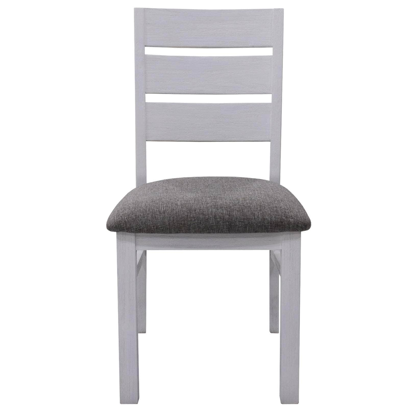 Dining Chair Set Of 2 Solid Acacia Wood Dining Furniture - White Brush