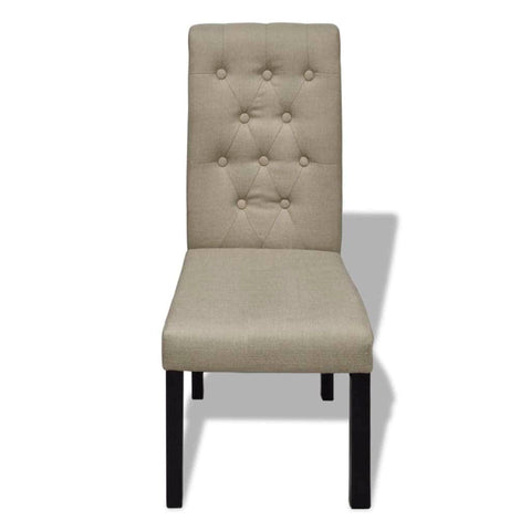 Dining Chairs 2 pcs Beige Fabric