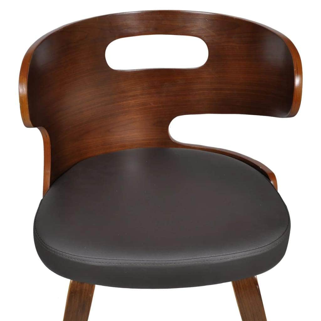 Dining Chairs 2 pcs Brown Leather