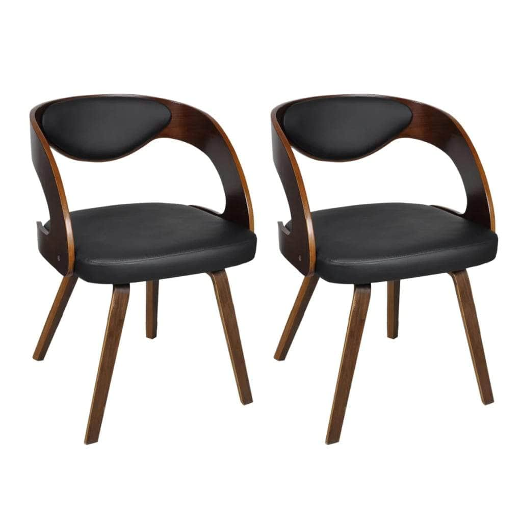 Dining Chairs 2 pcs Brown Leather