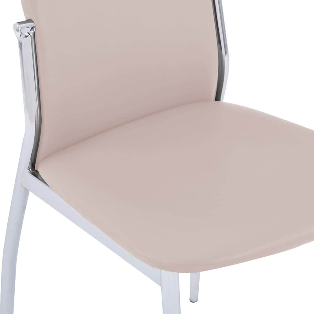 Dining Chairs 2 pcs faux Leather -Cappuccino