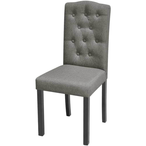 Dining Chairs 2 pcs Light Grey Fabric