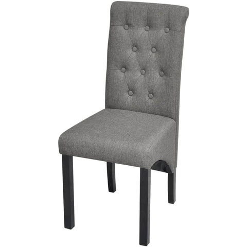 Dining Chairs 2 pcs Light Grey Fabric