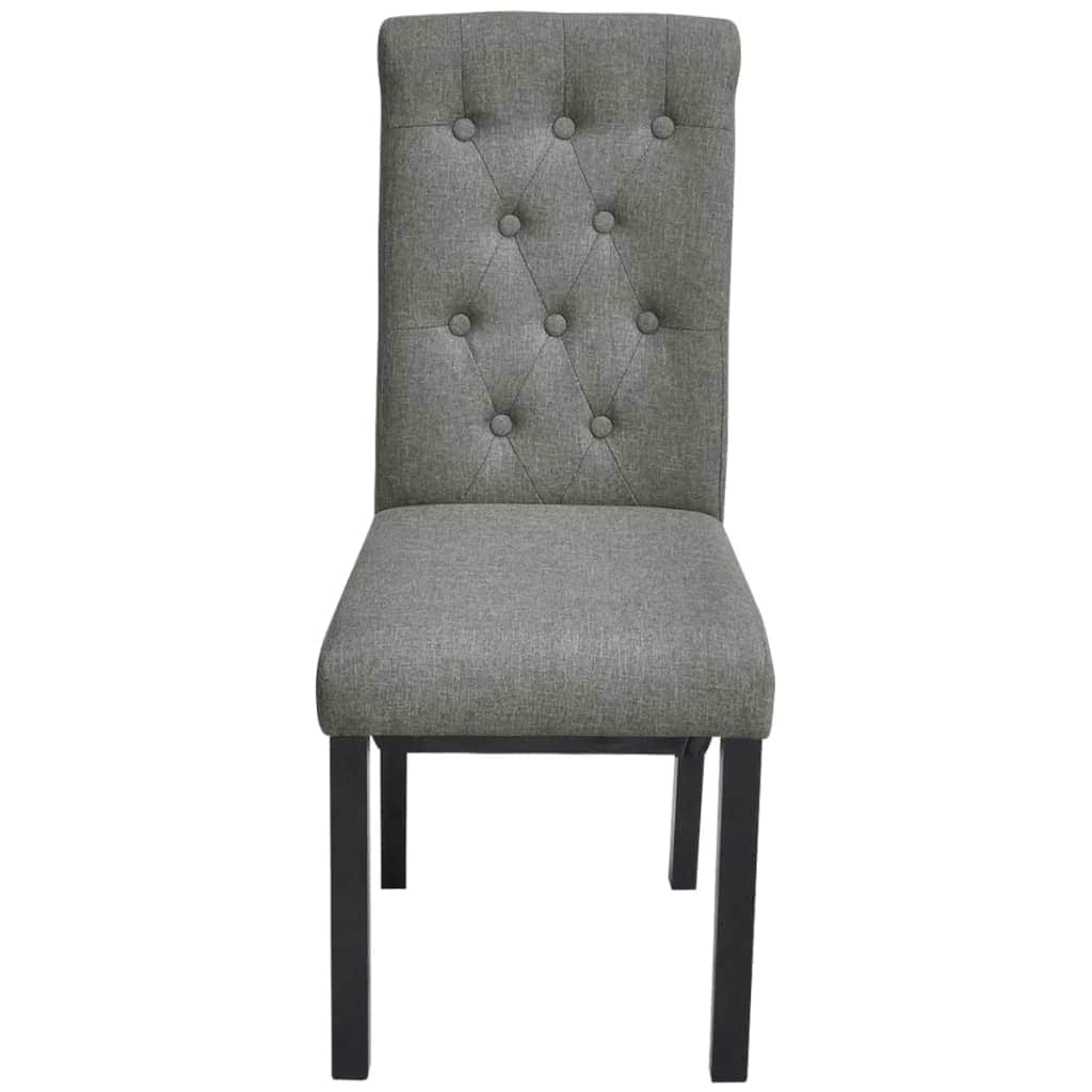 Dining Chairs 2 pcs Light Grey Fabric