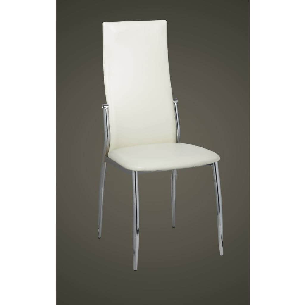 Dining Chairs 2 pcs White Leather