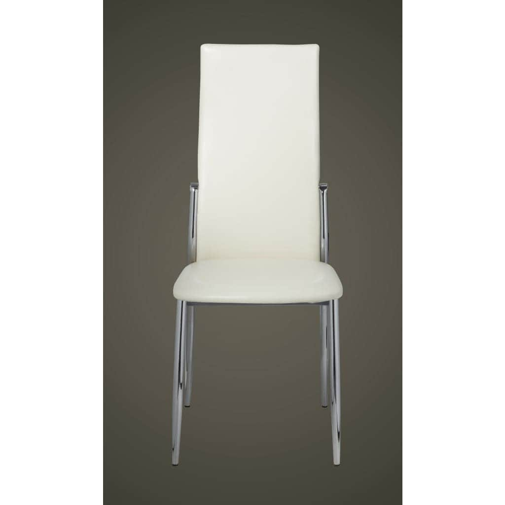 Dining Chairs 2 pcs White Leather