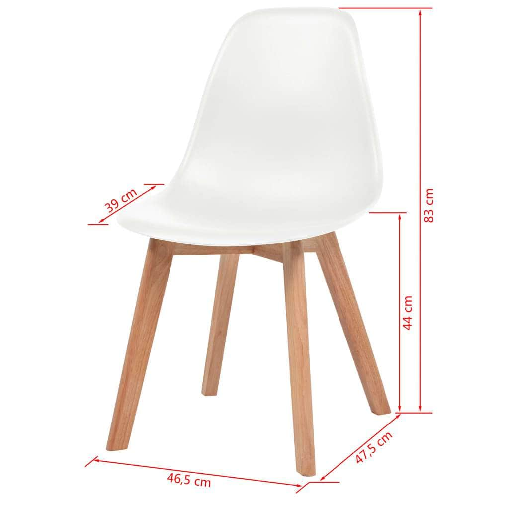 Dining Chairs 2 pcs White Plastic