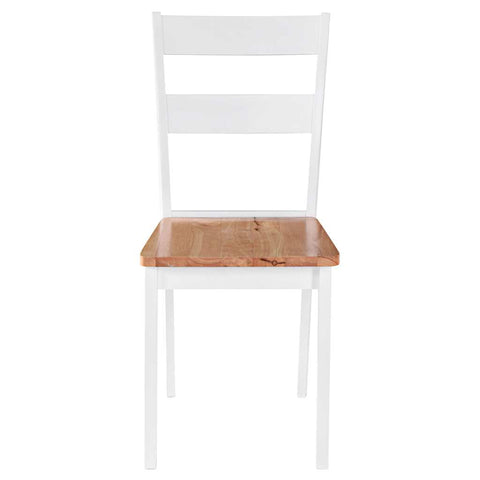 Dining Chairs 2 pcs White Solid Rubber Wood