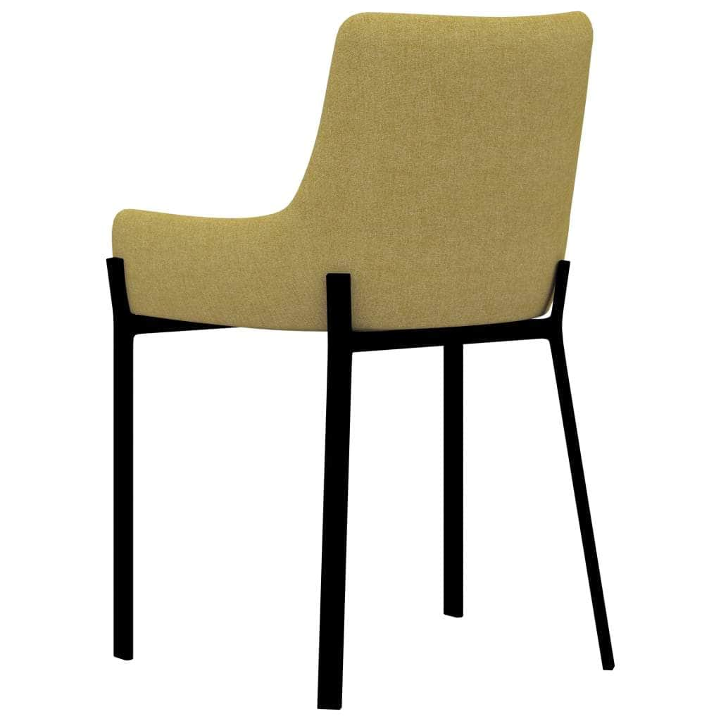 Dining Chairs 2 pcs Yellow Fabric